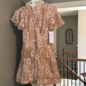 Goodnight Macaroon lace wrap dress